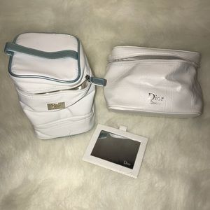 Set of (2) mini dior cosmetic bags